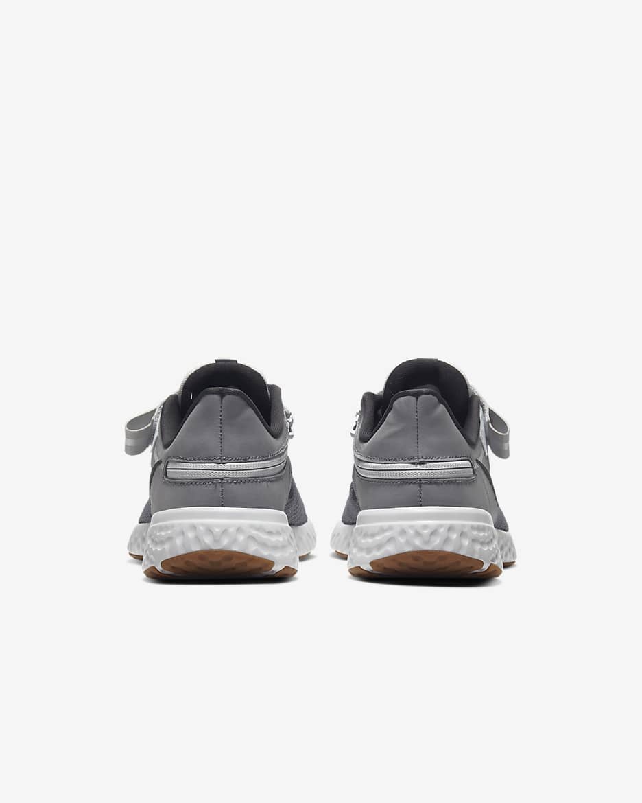 Chaussure de running Nike Revolution 5 FlyEase pour Enfant plus âgé (large) - Light Smoke Grey/Photon Dust/Gum Medium Brown/Dark Smoke Grey