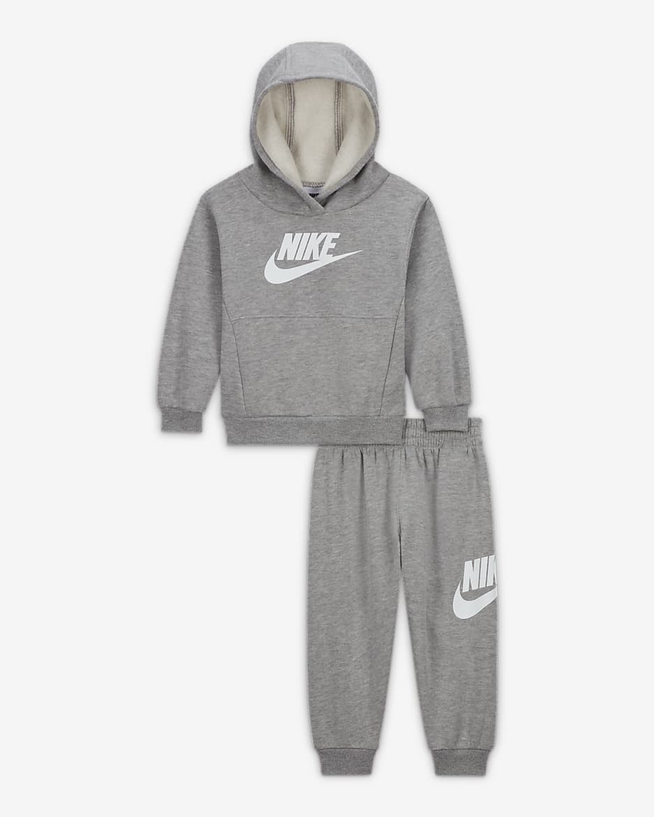 Conjunto de sudadera con gorro para bebé (12-24 M) Nike Sportswear Club Fleece - Gris oscuro jaspeado