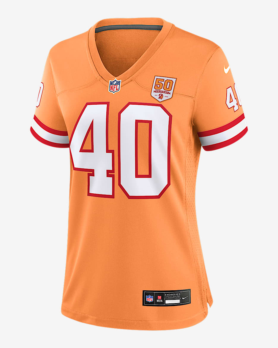 Mike Alstott Tampa Bay Buccaneers 50th Anniversary Women’s Nike NFL Game Jersey - Orange