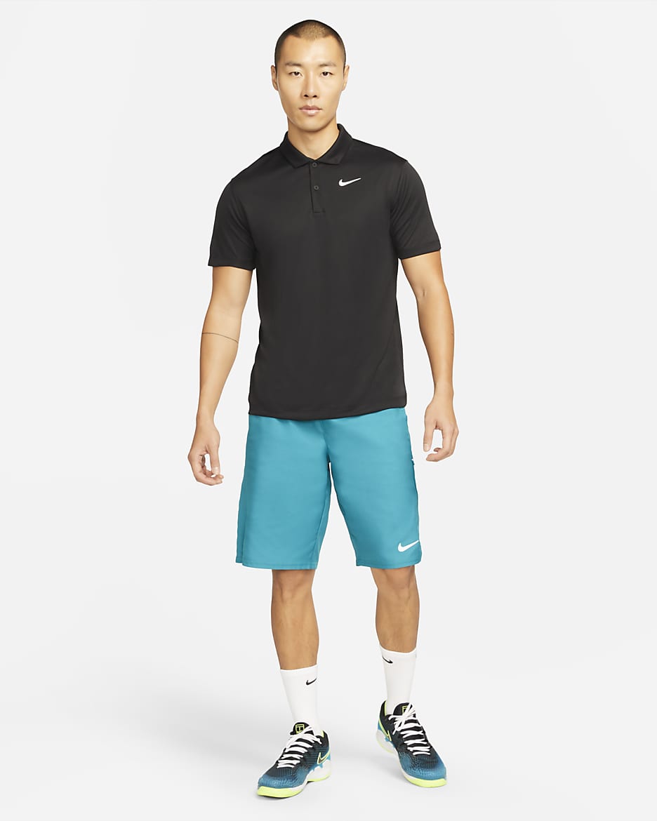 NikeCourt Dri-FIT Men's Tennis Polo - Black/White