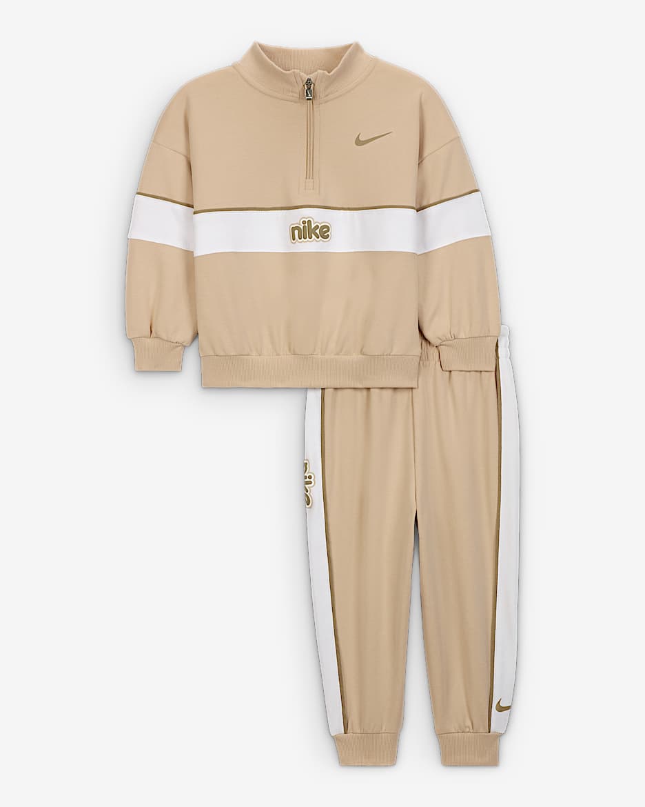 Nike E1D1 Baby Quarter-Zip Top and Pants Set - Sanddrift