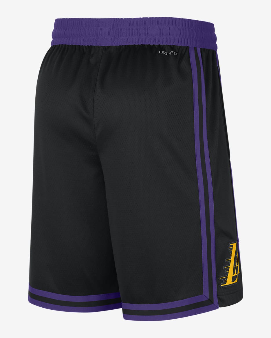 Los Angeles Lakers City Edition 2023/24 Pantalons curts Nike Dri-FIT NBA Swingman - Home - Negre/Amarillo