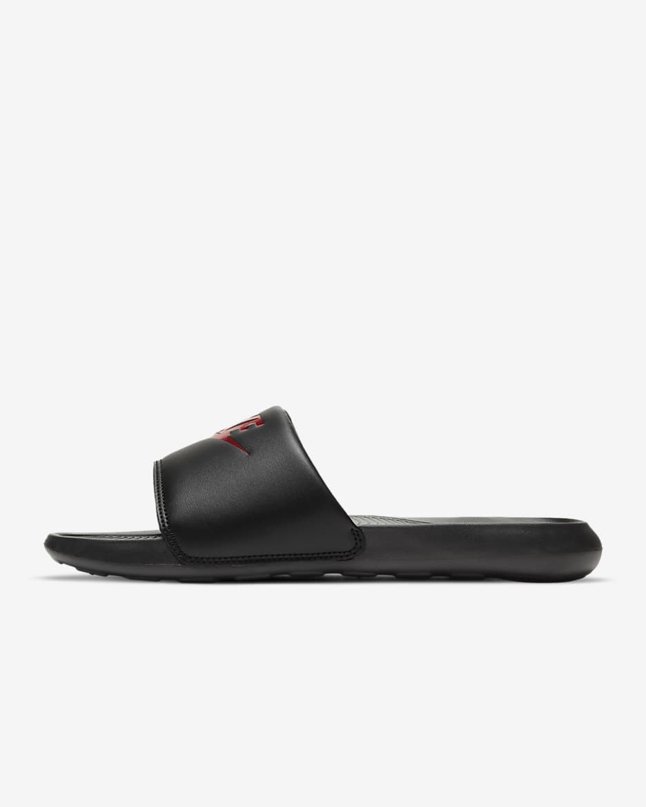 Nike Victori One Herren-Slides - Schwarz/Schwarz/University Red