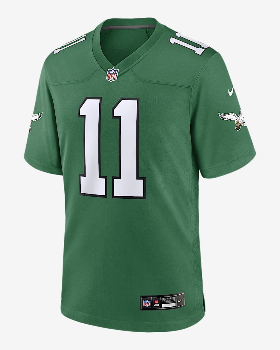 A.J. Brown Philadelphia Eagles Men's Nike NFL Game Football Jersey - Kelly Green