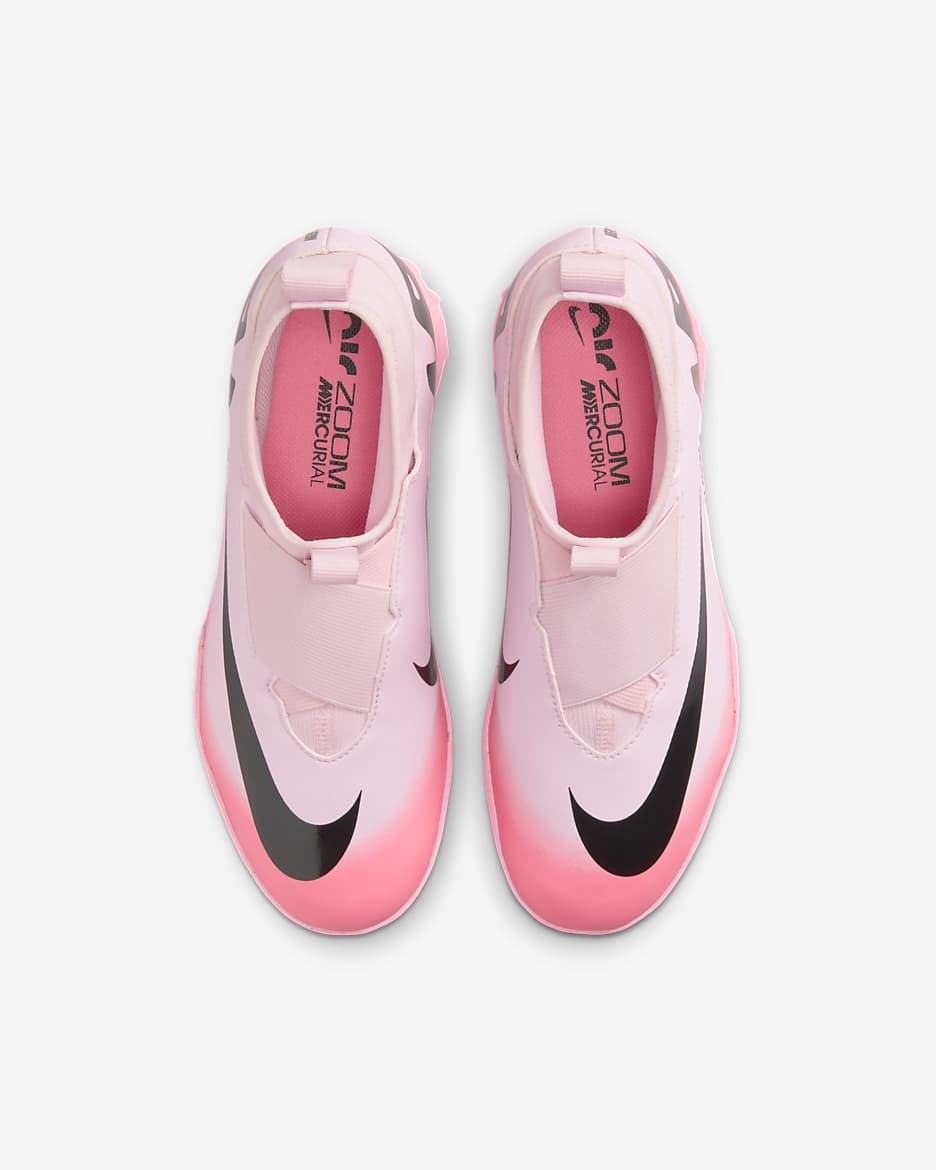 Nike Jr. Mercurial Superfly 9 Academy Big Kids' TF High-Top Soccer Shoes - Pink Foam/Black