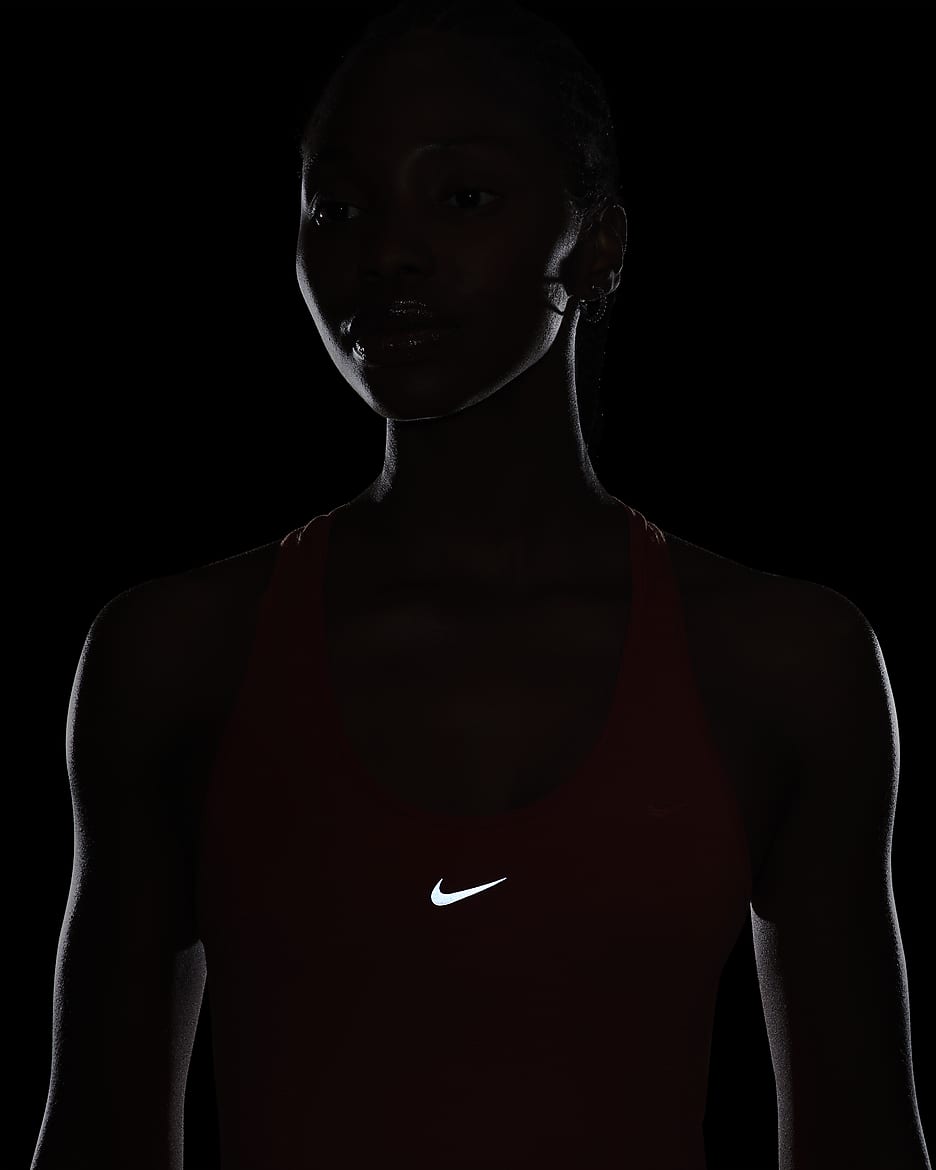 Nike Swift Dri-FIT løpeoverdel i ull til dame - Burnt Sunrise