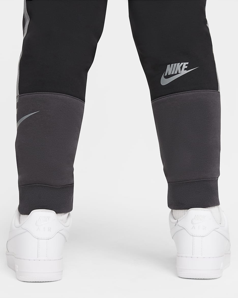 Nike Sportswear Amplify Big Kids' (Boys') Pants (Extended Size) - Black/Dark Smoke Grey/Smoke Grey/Smoke Grey