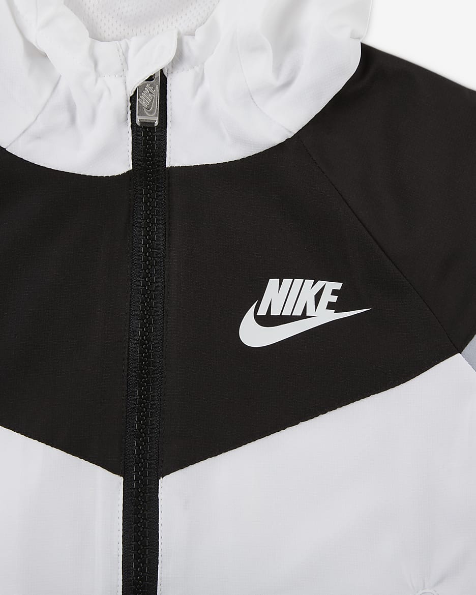 Nike Sportswear Windrunner Little Kids' Full-Zip Jacket - White