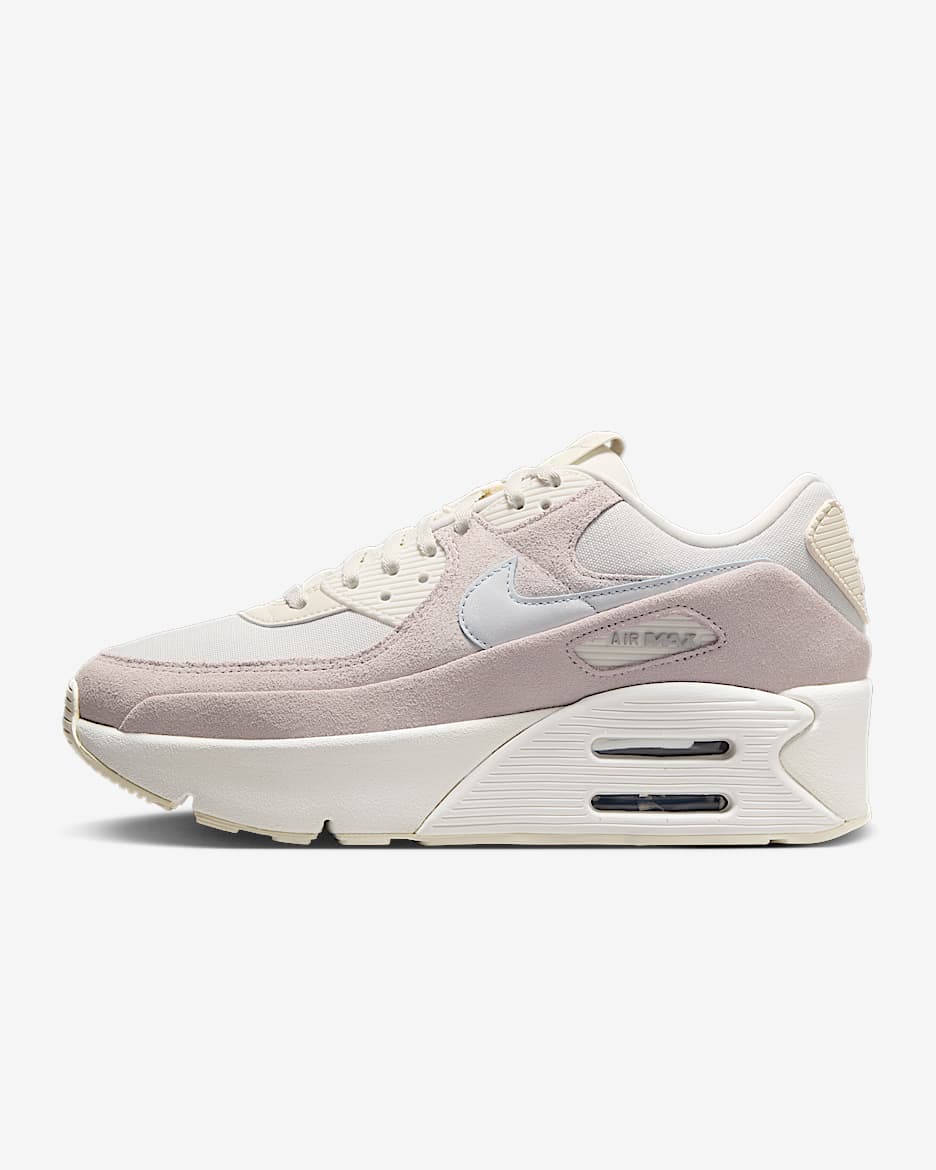 Tenis para mujer Nike Air Max 90 LV8 SE - Polvo fotón/Vela/Rosa suave claro/Gris fútbol