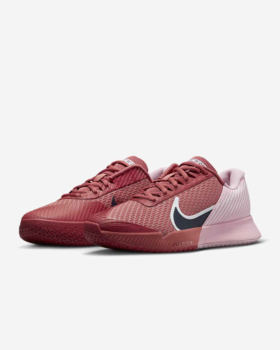 NikeCourt Air Zoom Vapor Pro 2 女款硬地球場網球鞋 - Adobe/Medium Soft Pink/白色/Obsidian