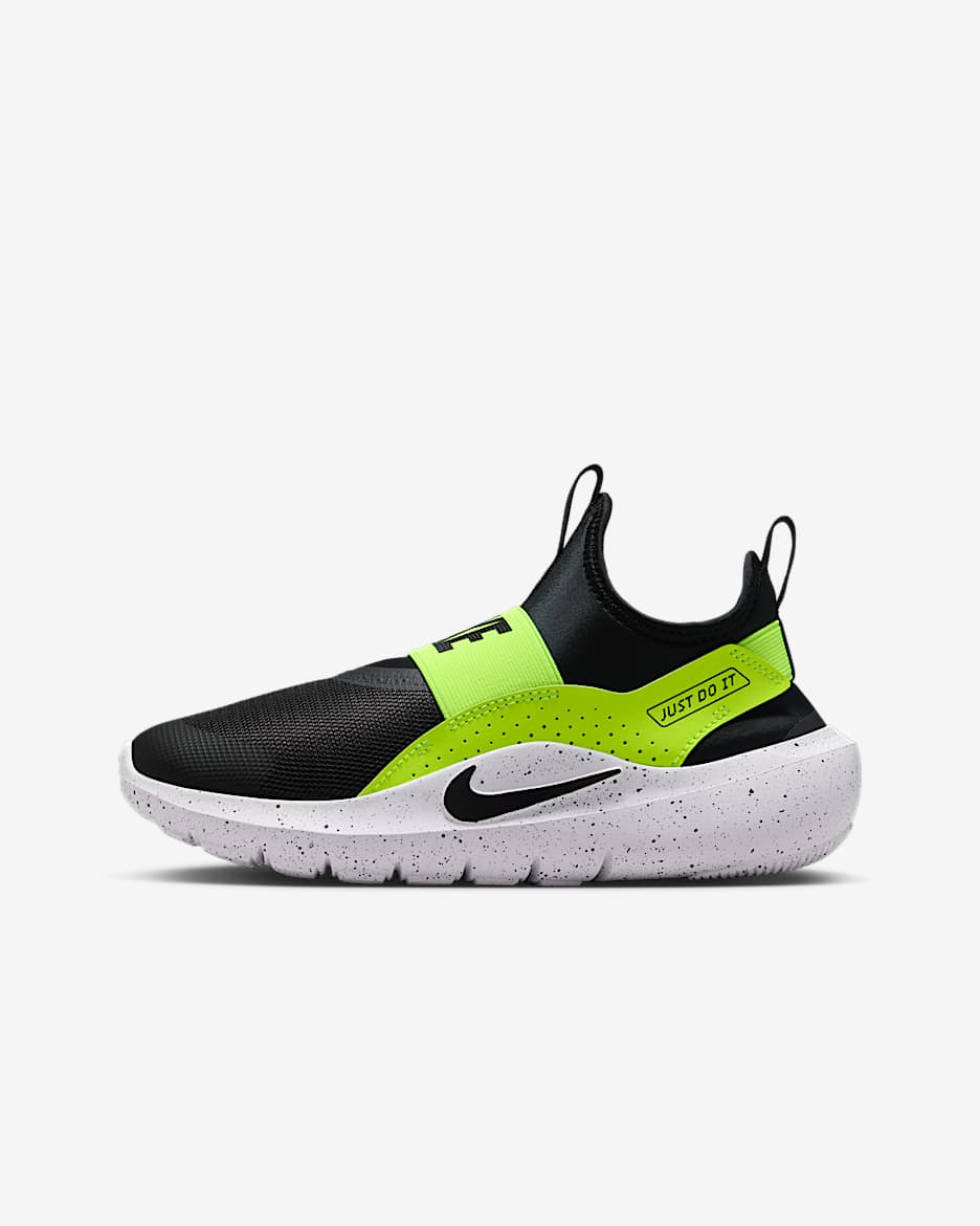 Nike Flex Runner 4 hardloopschoenen voor kids - Zwart/Volt/Wit/Zwart