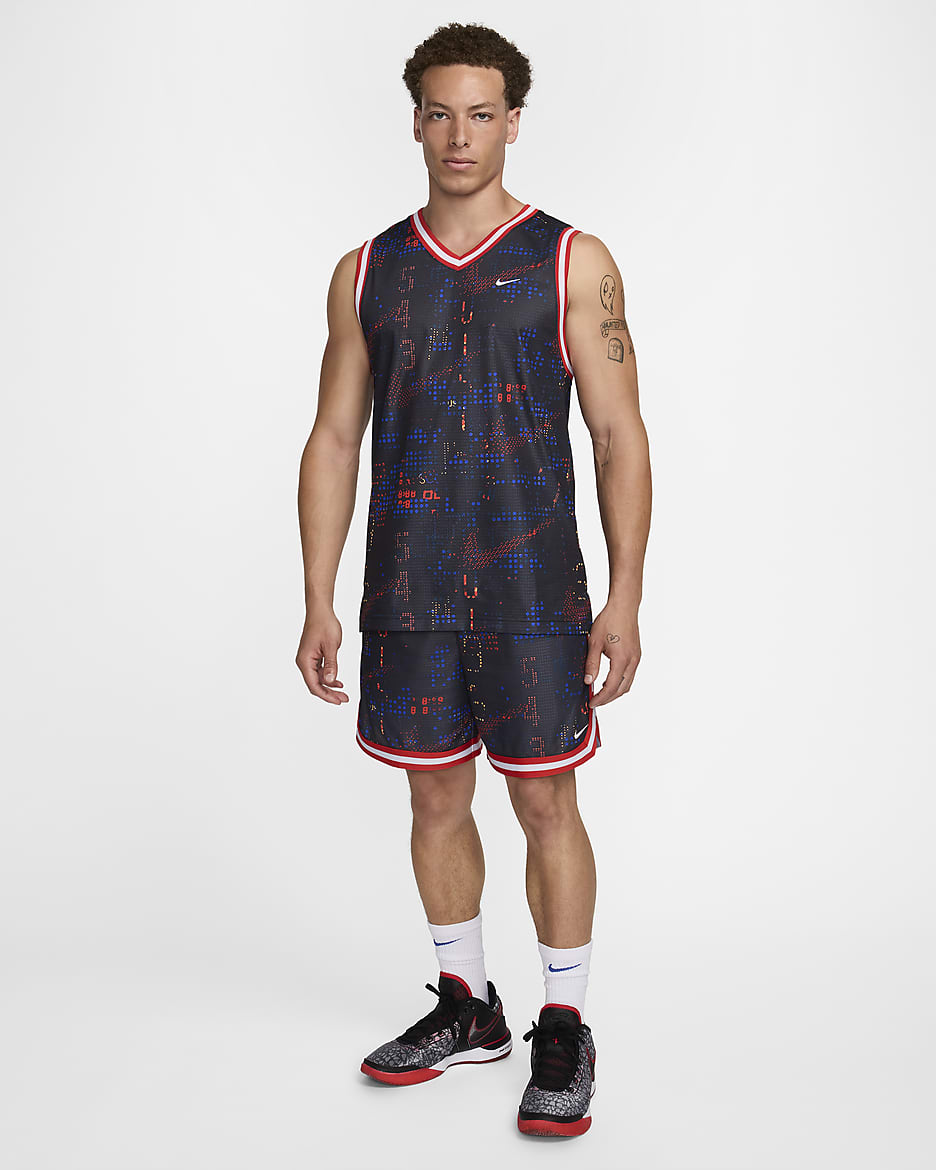 Nike DNA Men's Dri-FIT Basketball Jersey - Black/White