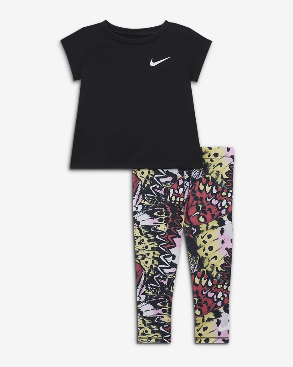 Conjunto de leggings de 2 piezas para bebé (12-24 meses) Nike Dri-FIT Meta-Morph - Adobe