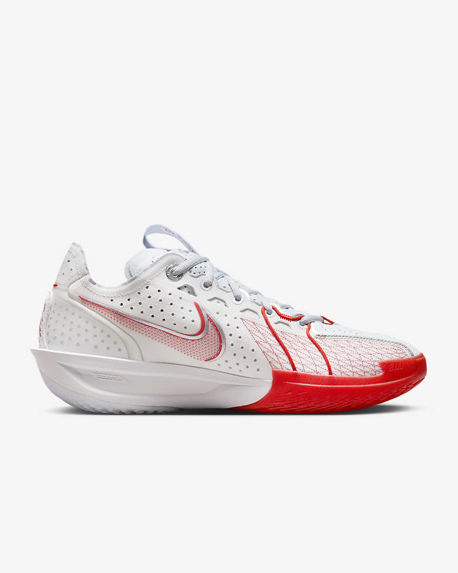 Nike G.T. Cut 3 Basketball Shoes - Summit White/Picante Red/Football Grey/Metallic Silver