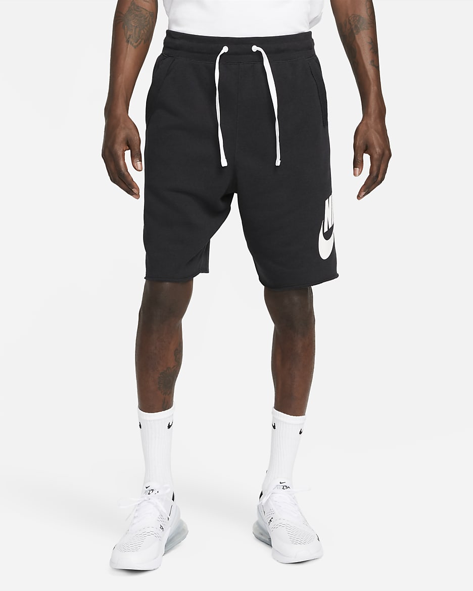 Short en molleton Nike Club Alumni pour homme - Noir/Blanc/Blanc