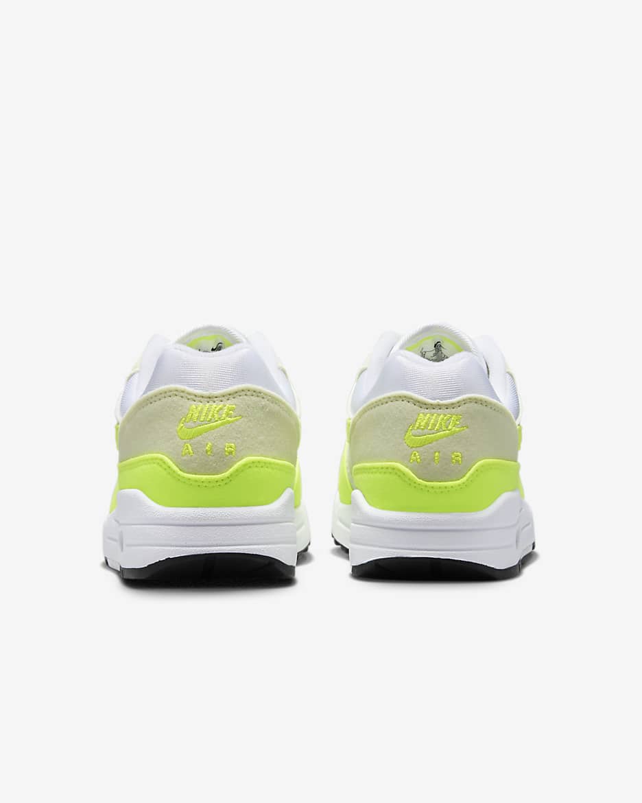 Calzado para mujer Nike Air Max 1 - Blanco/Mar de cristal/Negro/Volt