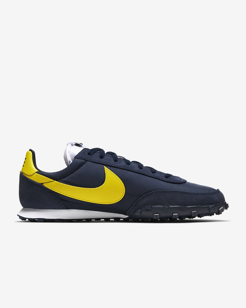 Nike Waffle Racer Men's Shoes - Obsidian/White/Chrome Yellow