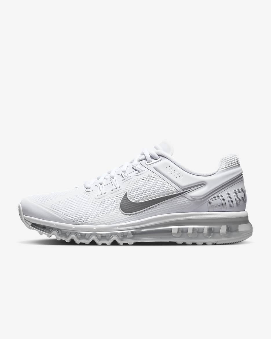 Calzado para hombre Nike Air Max 2013 - Blanco/Negro/Plata metalizado