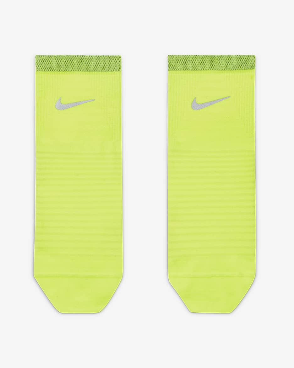 Nike Spark Lightweight Knöchelsocken zum Laufen - Volt/Reflect Silver