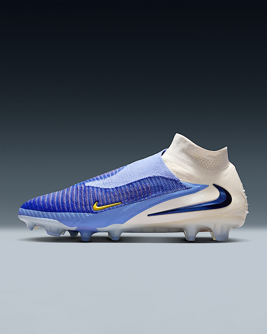 Nike Phantom 6 High Elite Firm-Ground Football Boot - Racer Blue/Dark Obsidian