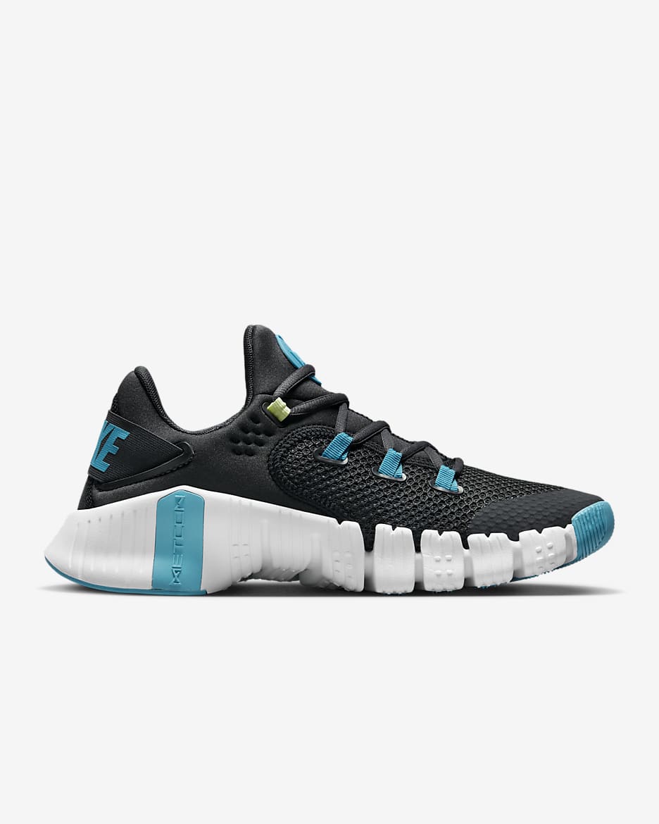 Nike Free Metcon 4 Workout Shoes - Anthracite/White/Blue Lightning/Citron Tint