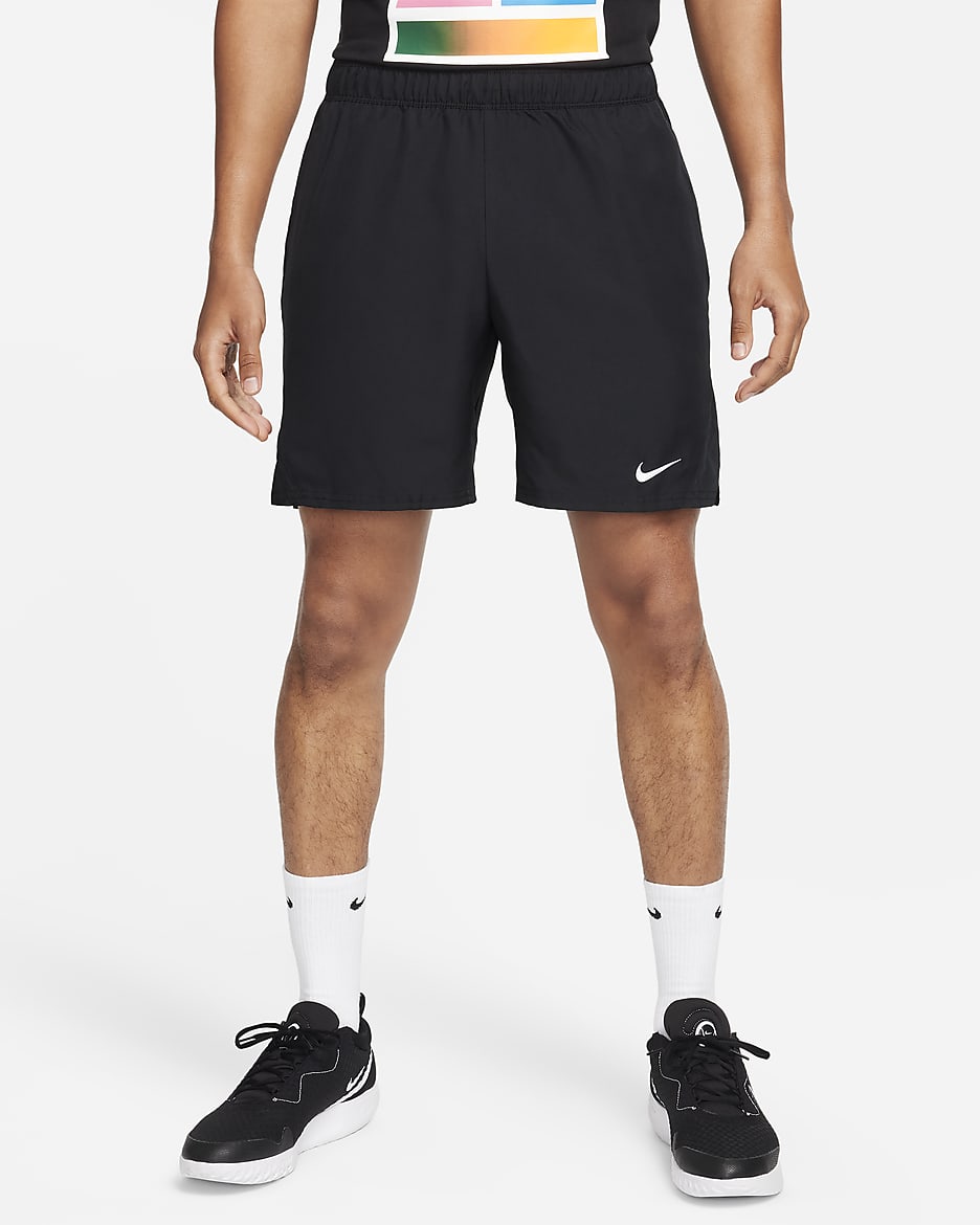 NikeCourt Victory Men's Dri-FIT 18cm (approx.) Tennis Shorts - Black/White