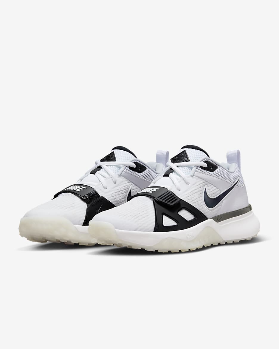 Tenis de béisbol para hombre Nike Air Zoom Diamond Elite Turf - Blanco/Platino puro/Carmesí brillante/Negro