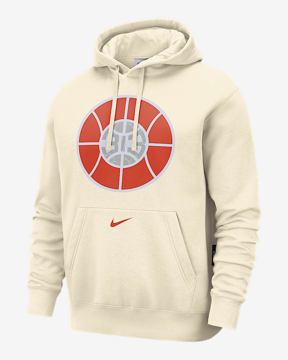 Detroit Pistons Club City Edition Men's Nike NBA Fleece Pullover Hoodie - Natural