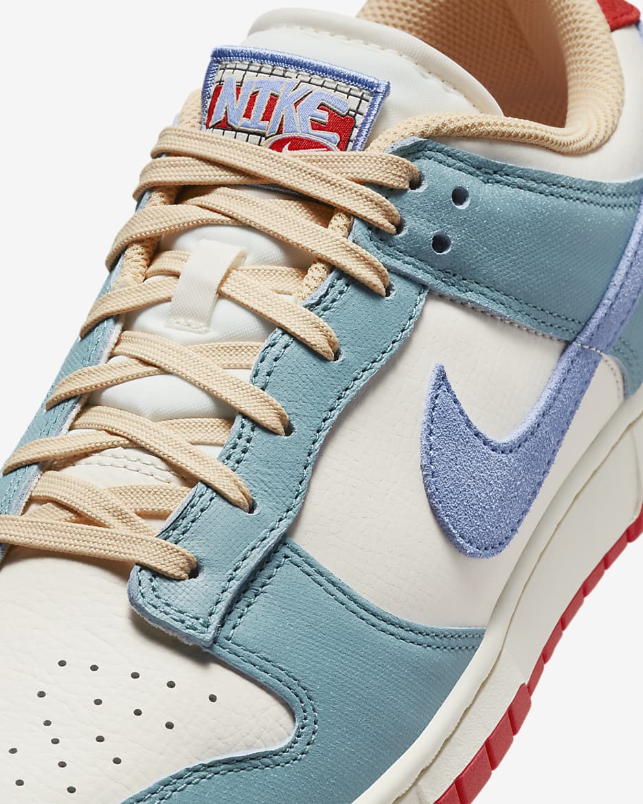 Nike Dunk Low Premium Shoes - Pale Ivory/Denim Turquoise/Light Crimson/Royal Pulse