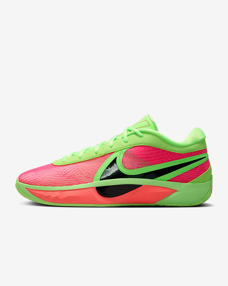 Tenis de básquetbol Giannis Freak 6 - Avalancha lima/Hiperrosa/Platino puro/Plata metalizado