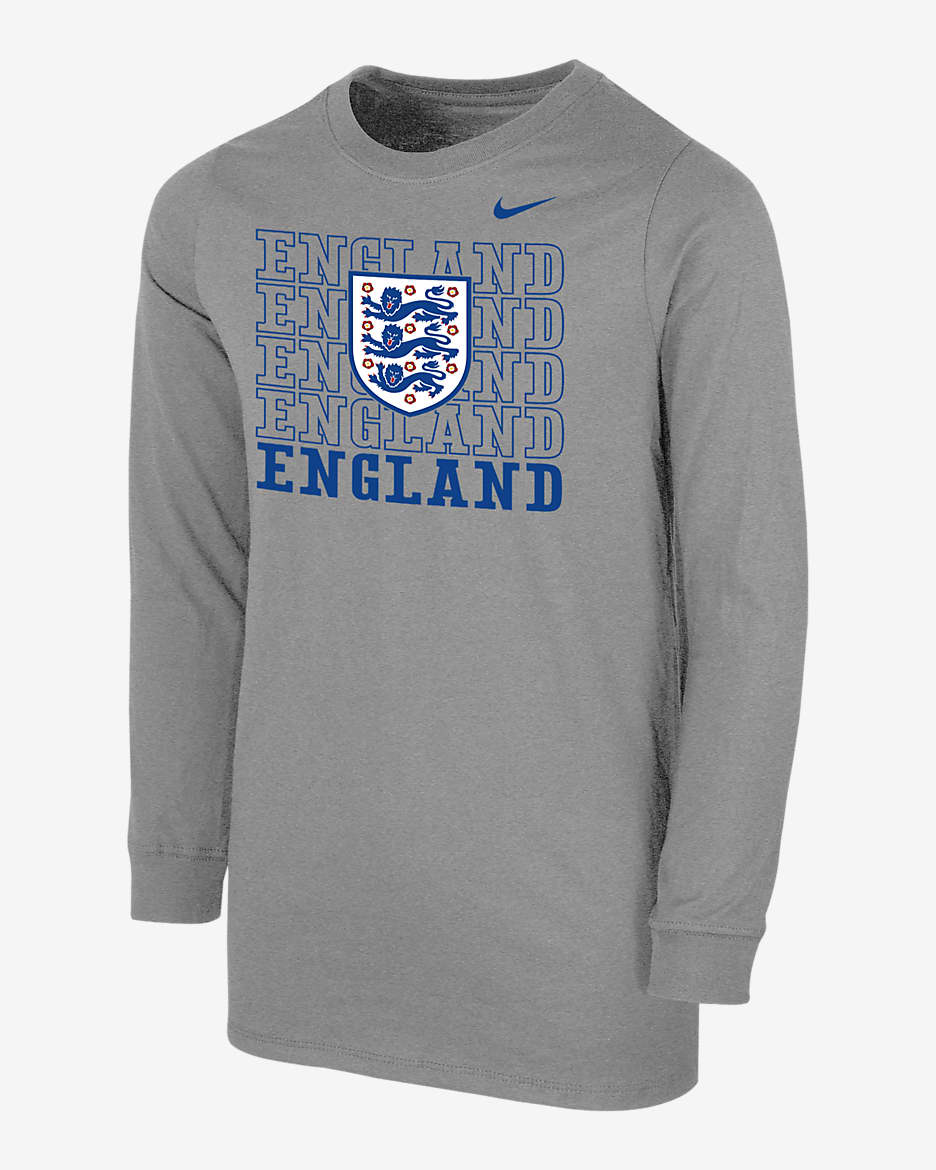England Big Kids' Nike Core Long-Sleeve T-Shirt - Dark Grey Heather