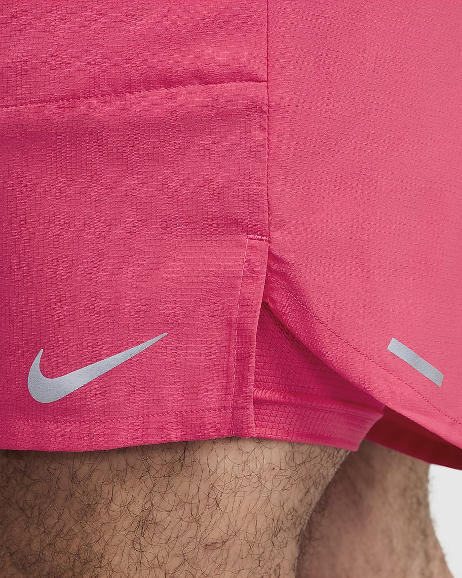 Nike Stride Men's Dri-FIT 18cm (approx.) 2-in-1 Running Shorts - Aster Pink/Aster Pink/Black