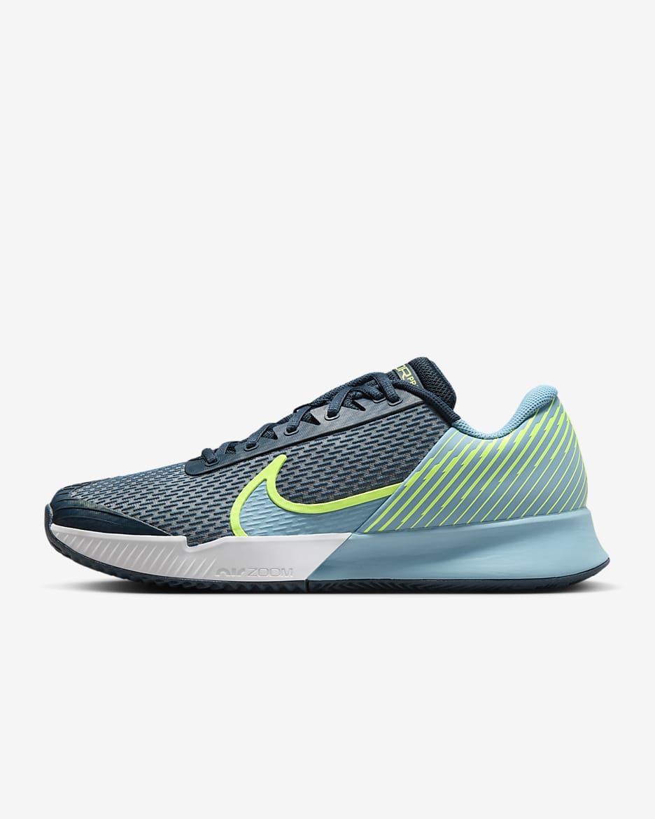 Chaussure de tennis pour terre battue NikeCourt Air Zoom Vapor Pro 2 pour homme - Armory Navy/Volt/Denim Turquoise