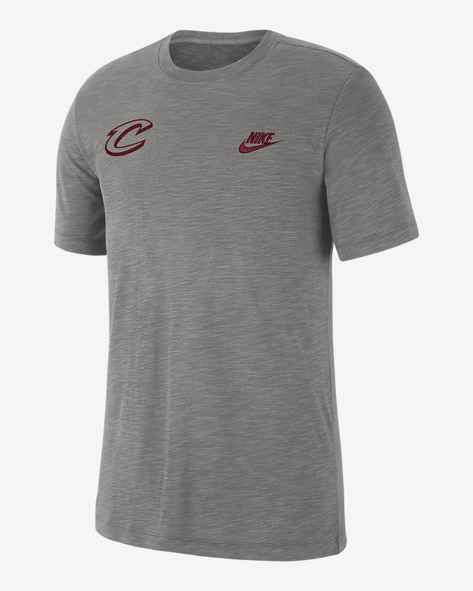 Playera Nike de la NBA para hombre Cleveland Cavaliers Essential Club - Gris oscuro jaspeado