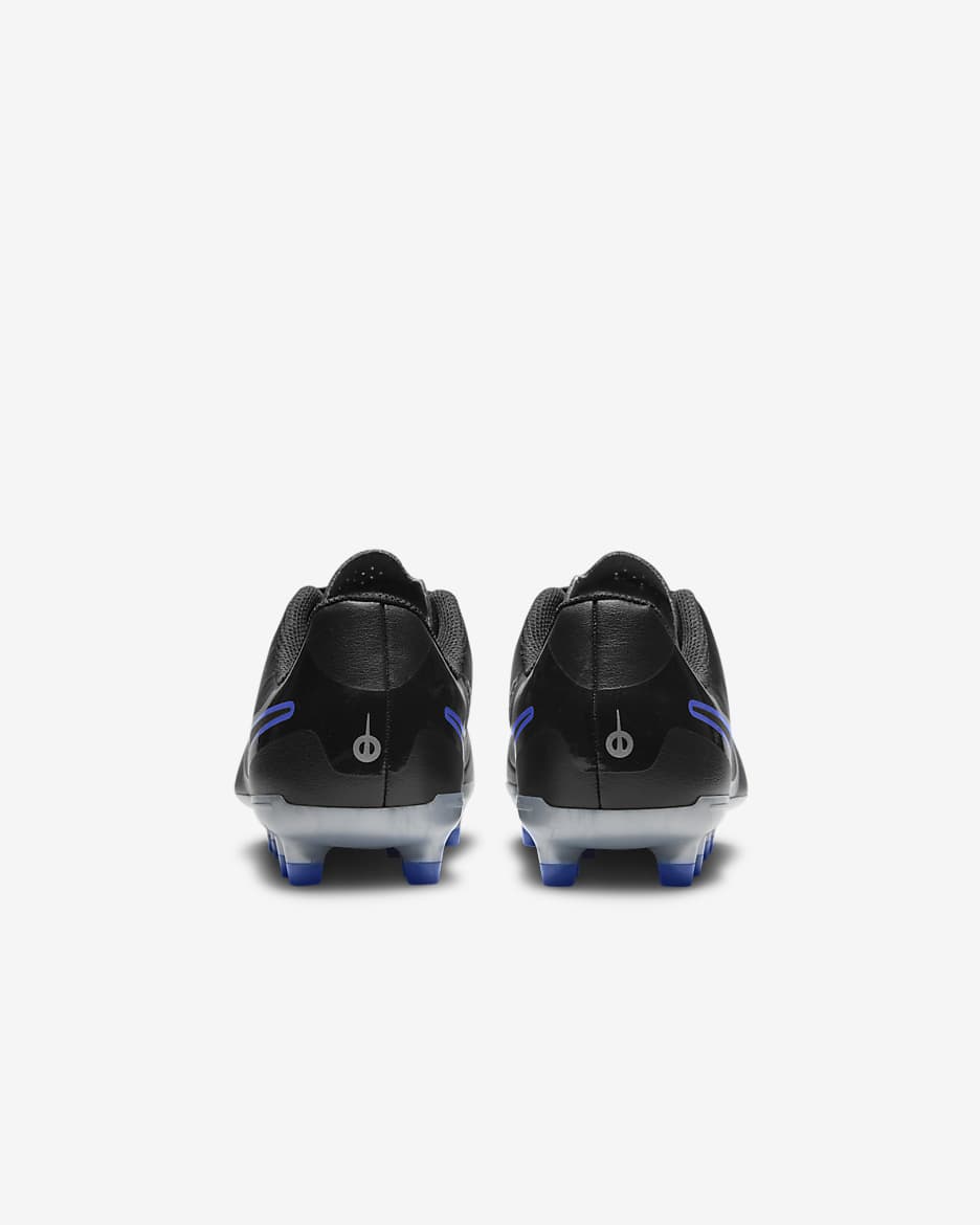 Chaussure de foot basse à crampons multi-surfaces Nike Jr. Tiempo Legend 10 Club pour enfant/ado - Noir/Hyper Royal/Chrome