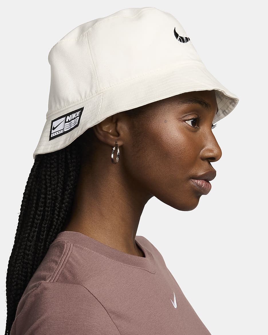 Nike Apex Reversible Bucket Hat - Sail/Black