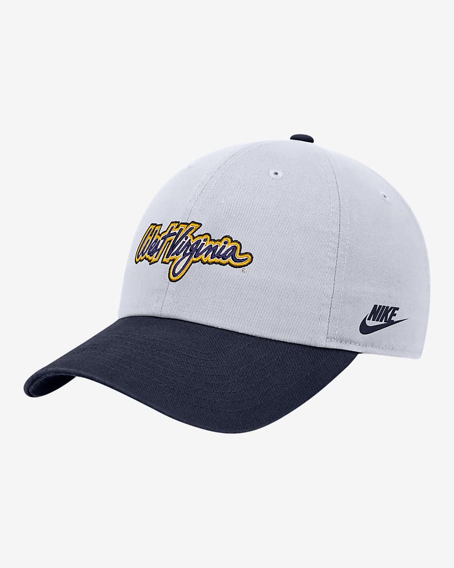 West Virginia Nike College Campus Cap - White