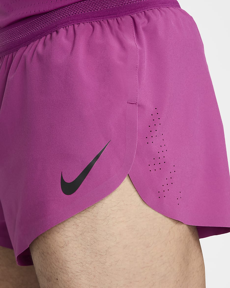 Nike AeroSwift Dri-FIT-ADV-Laufshorts mit Innenslip für Herren (ca. 5 cm) - Hot Fuchsia/Schwarz