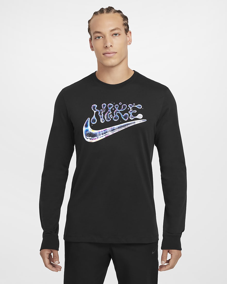Playera de manga larga Nike Sportswear Club - Negro