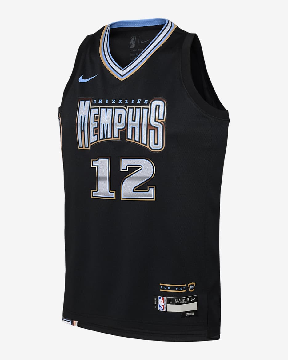 Maglia Ja Morant Memphis Grizzlies City Edition Nike Dri-FIT Swingman NBA – Ragazzi - Nero