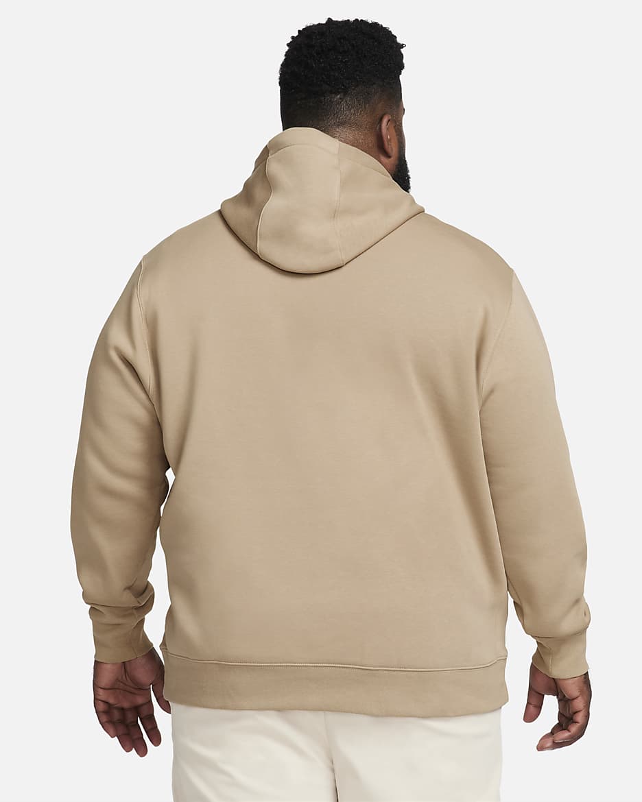 Nike Sportswear Club Fleece Kapüşonlu Sweatshirt - Khaki/Khaki/Beyaz