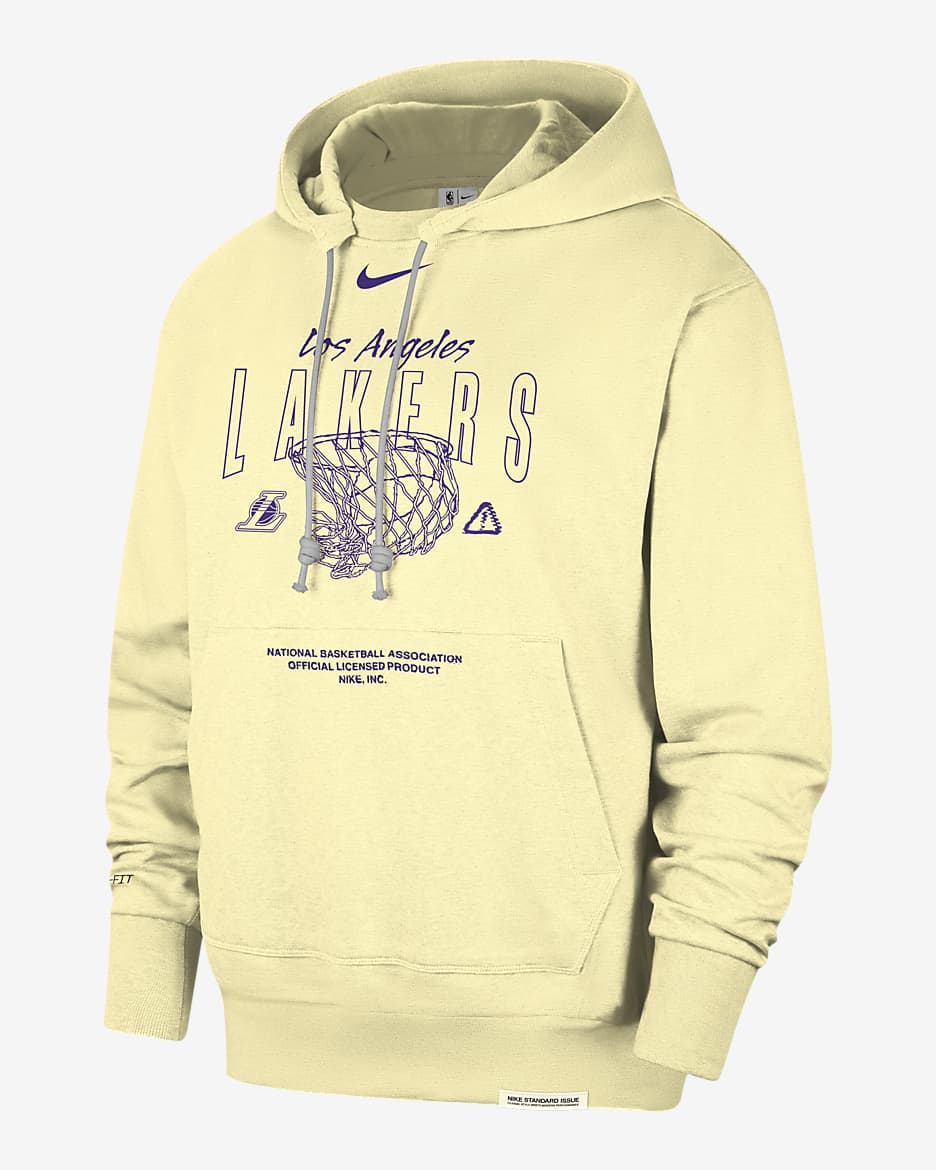 Los Angeles Lakers Standard Issue Men's Nike Dri-FIT NBA Hoodie - Alabaster