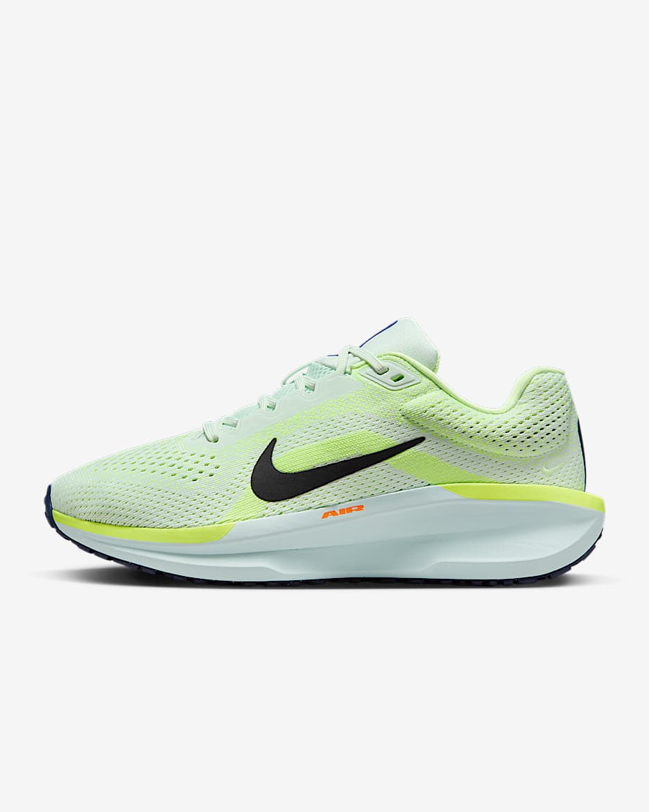 Tenis de correr en pavimento para mujer Nike Winflo 11 - Verde ligero/Volt/Naranja total/Negro