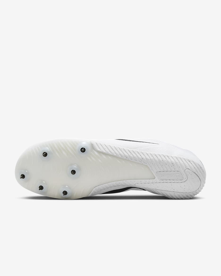 Nike Zoom Rival Track & Field Sprinting Spikes - White/Metallic Silver/Black