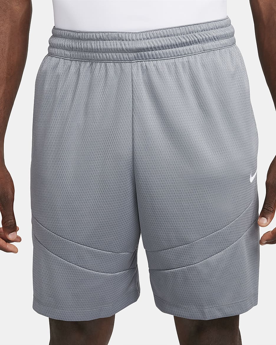 Shorts de básquetbol de 20 cm Dri-FIT para hombre Nike Icon - Gris azulado/Gris azulado/Gris azulado/Blanco