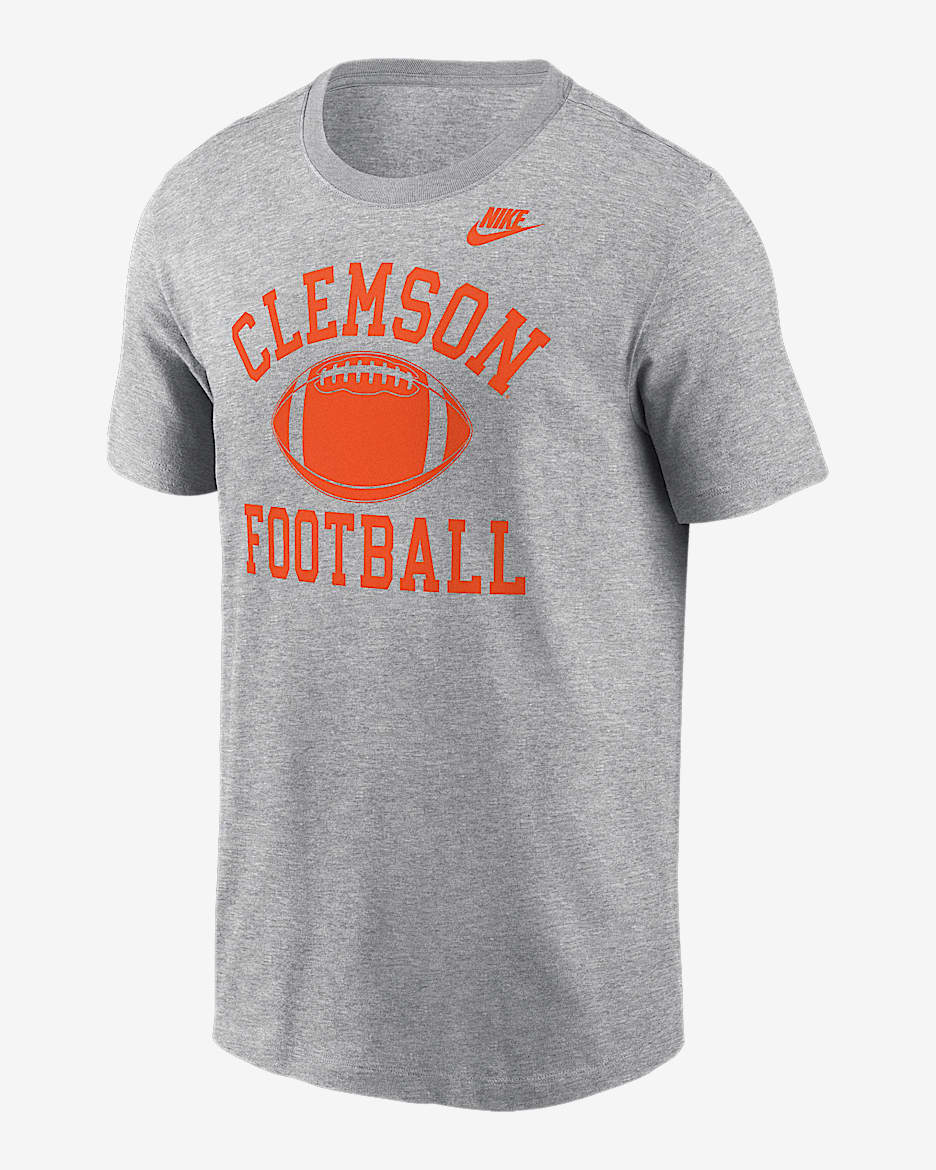 Clemson Legacy Football Icon Men's Nike College T-Shirt - Grey Heather