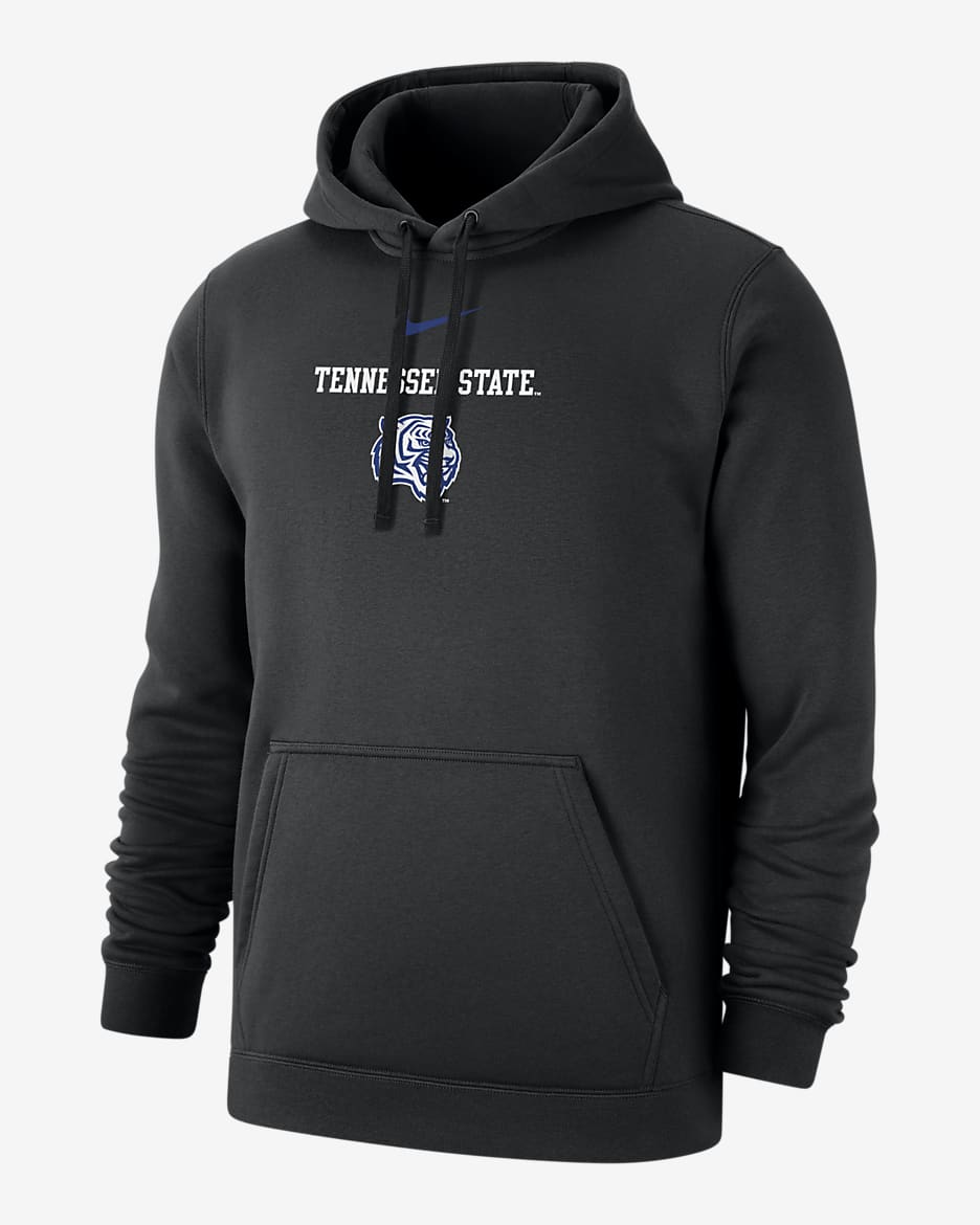 Sudadera con gorro universitaria Nike para hombre Tennessee State Club Fleece - Negro