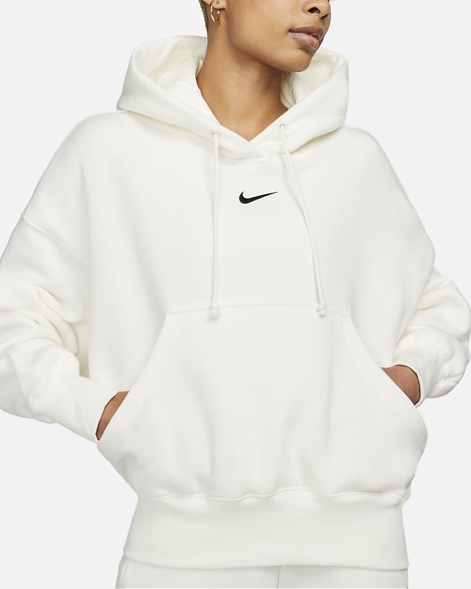 Nike Sportswear Phoenix Fleece Women's Over-Oversized Pullover Hoodie - Sail/Black