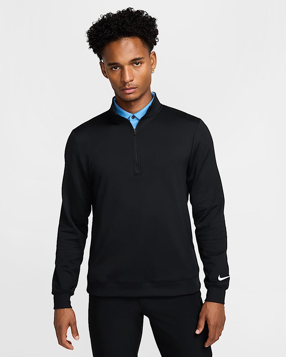 Nike Tour Men's 1/2-Zip Golf Top - Black/White