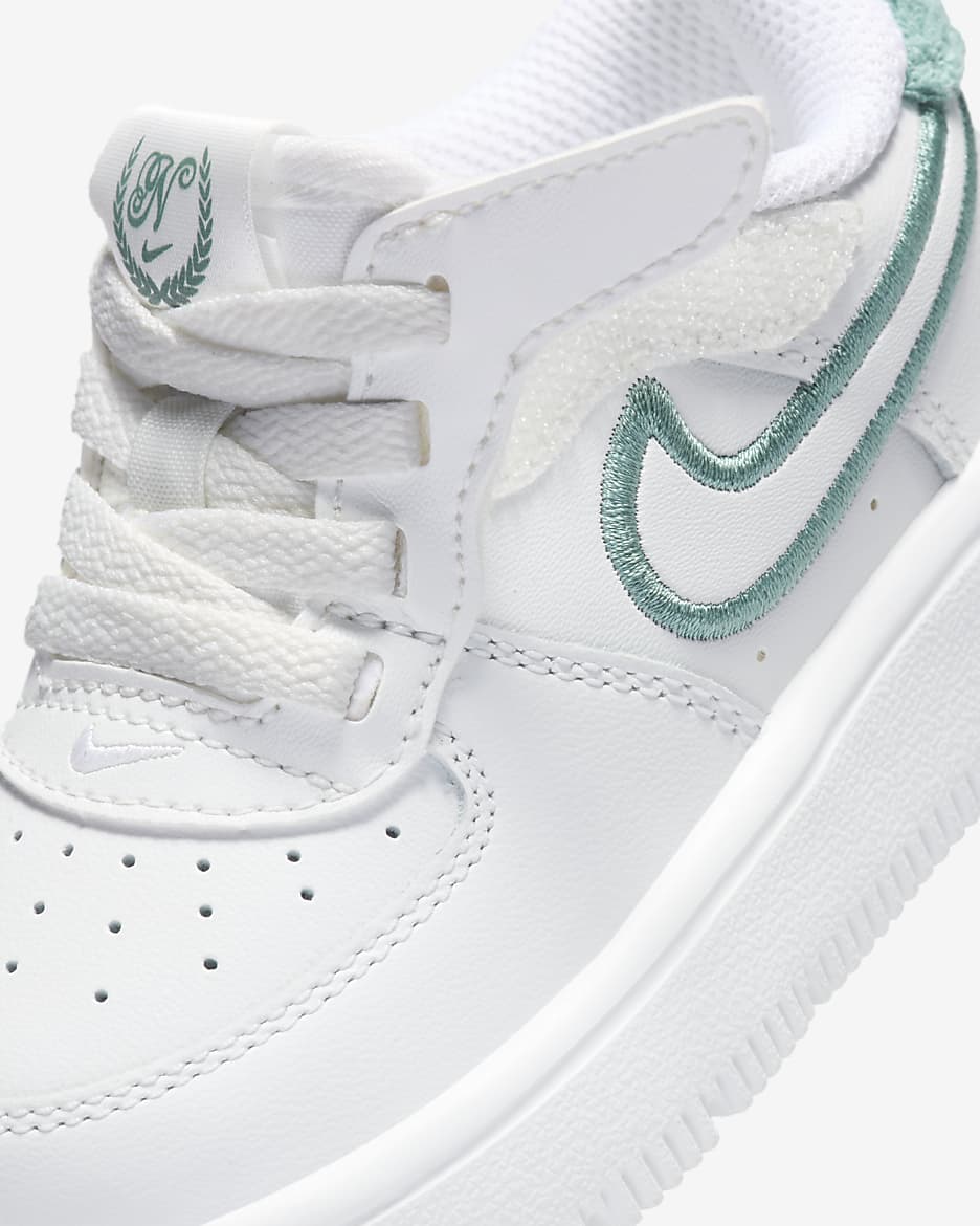 Nike Force 1 Low LV8 EasyOn Baby/Toddler Shoes - Summit White/Bicoastal/Summit White